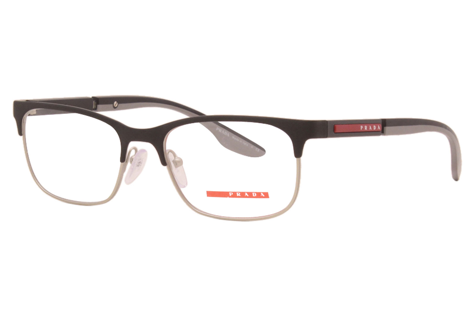 Prada Linea Rossa Eyeglasses Men's VPS-52N 08P-1O1 Matte Black/Silver ...