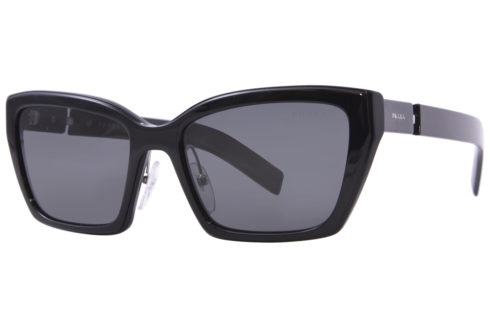 Prada PR 14XS 1AB5S0 Sunglasses Women's Black/Dark Grey Cat Eye 56-18-145