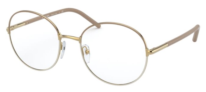 Prada PR-55WV 02H1O1 Eyeglasses Women's Cocoa/Clay Full Rim Round Shape ...