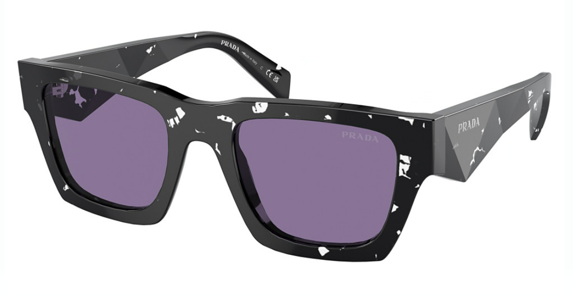 Prada PR A06SF 15O50B Sunglasses Men's Tortoise/Black Crystal/Violet Mirror  54mm | EyeSpecs.com