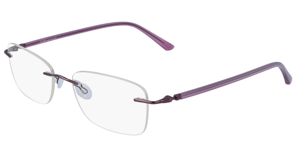 Pure Airlock Harmony 202 505 Eyeglasses Plum Rimless Rectangle Shape 54 ...