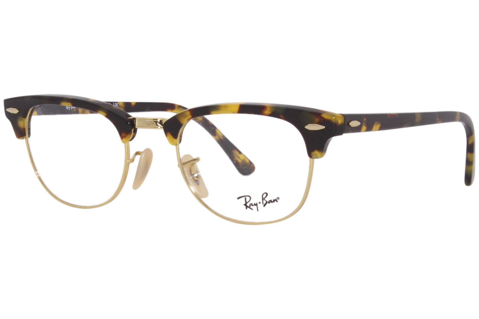 Ray Ban Clubmaster RB-5154 8116 Eyeglasses Yellow Havana Full Rim 49-21 ...