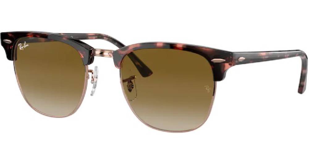 Ray Ban Clubmaster Rb3016 133751 Sunglasses Pink Havana Gradient Brown