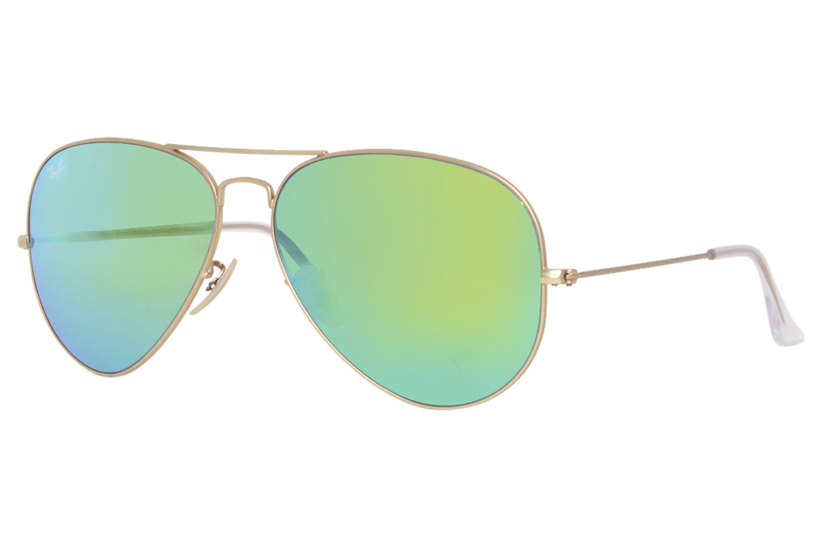 Ray Ban Classic Aviator Sunglasses RB3025 11219 Matte Gold/Green Mirror 62mm