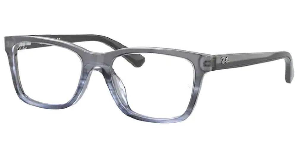 Ray Ban RY1536F 3730 Eyeglasses Youth Striped Gradient Grey Full Rim 48 ...