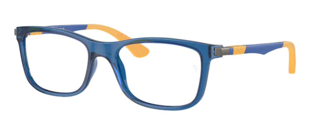 Ray Ban RY1549 3940 Eyeglasses Youth Kids Transparent Blue Full Rim ...