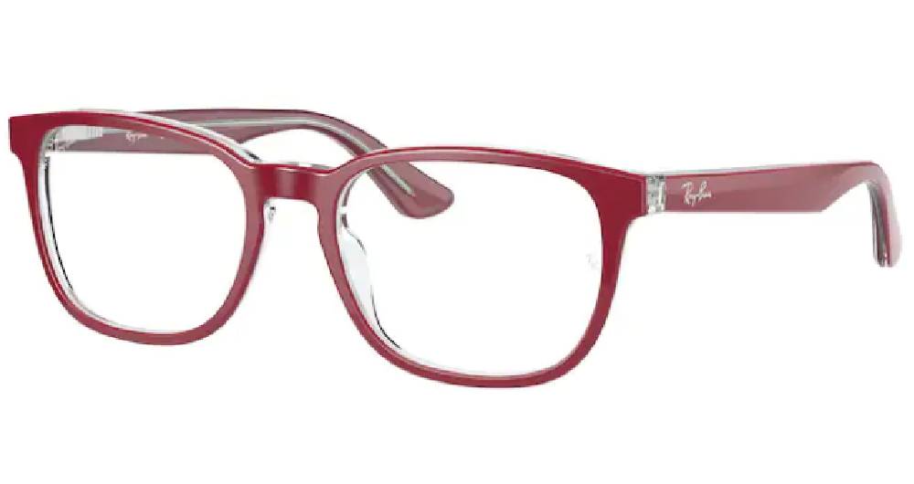 Ray Ban RY1592 3852 Eyeglasses Youth Boy's Red On Transparent Full