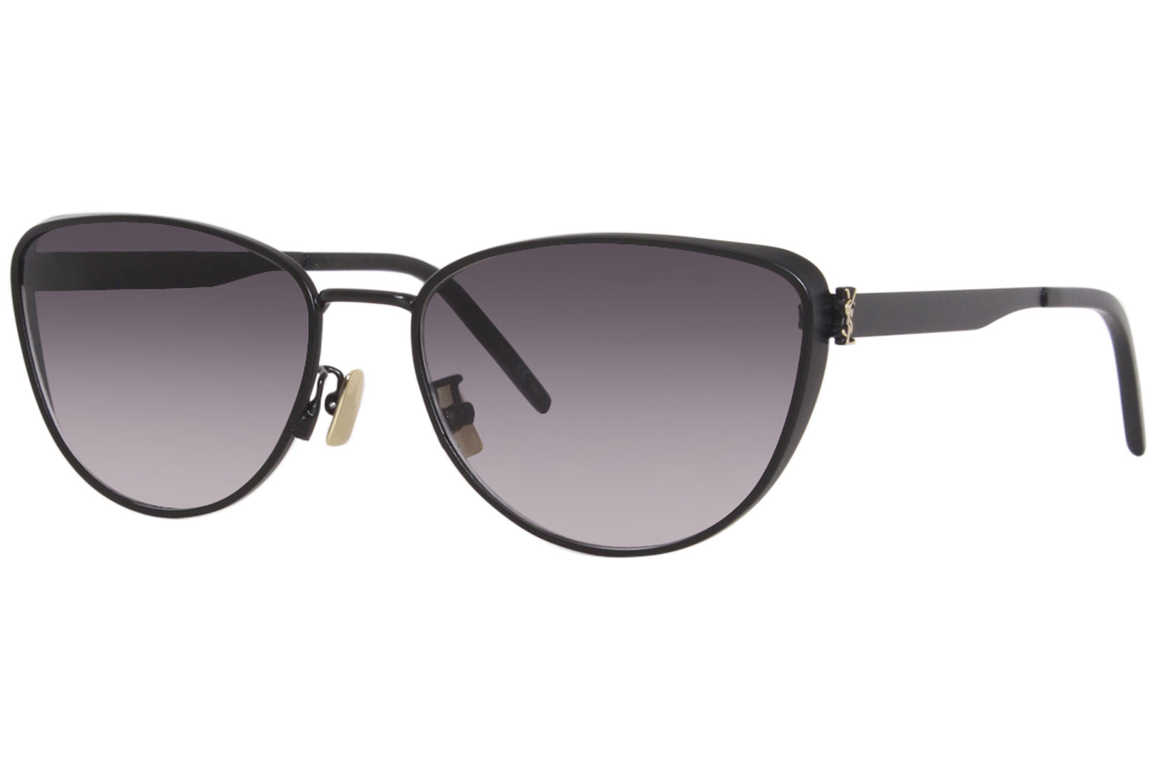 Saint Laurent SLM90 002 Sunglasses Women's Black/Grey Gradient Cat