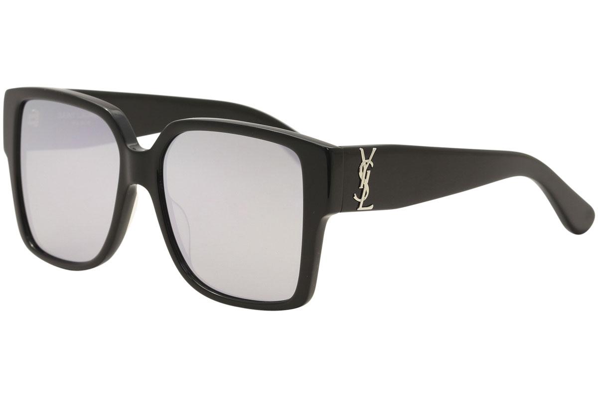 Saint Laurent SL M89-003 Monogram Metal Spoiler 61MM Round Sunglasses W/Blk  Case