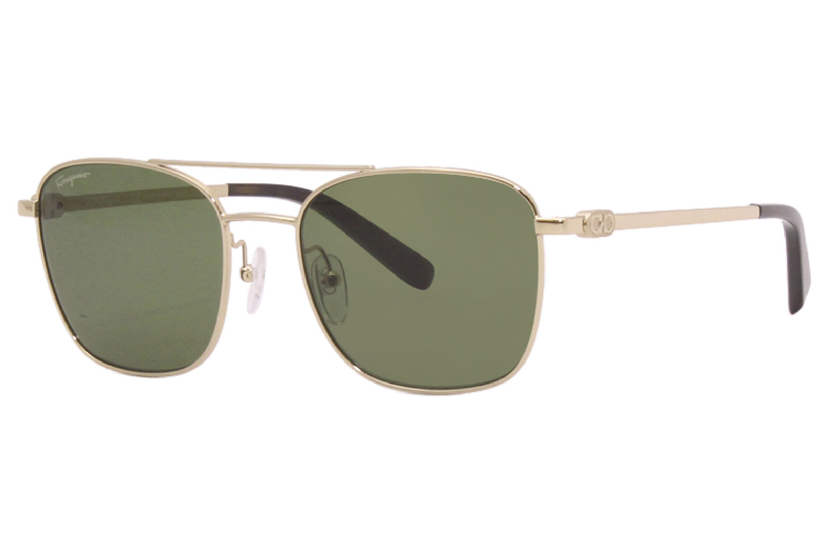 Salvatore Ferragamo Sunglasses Mens Sf158s 717 Goldgreen 53 18 140mm