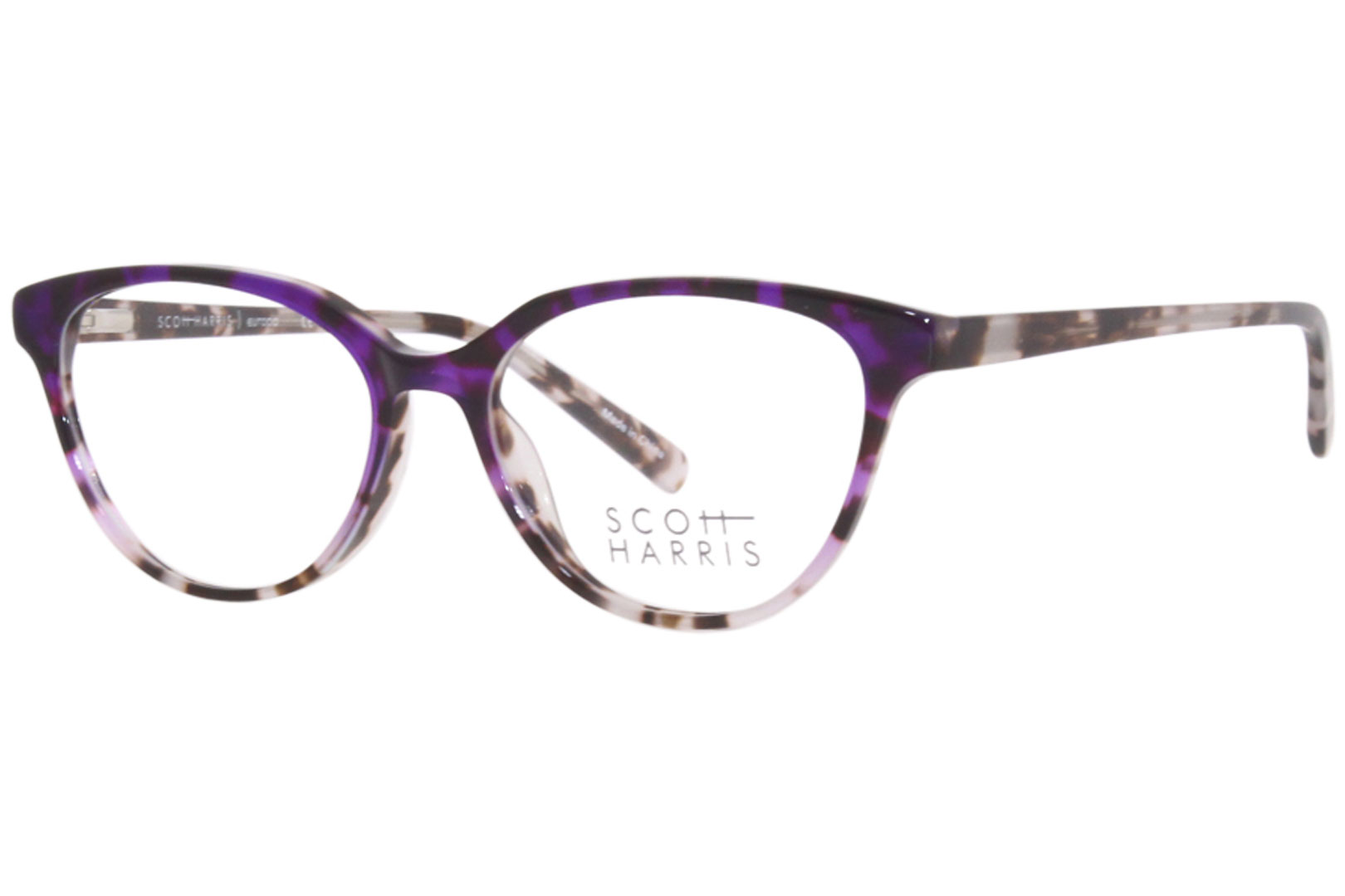 Scott Harris Sh 686 C1 Eyeglasses Womens Plum Tortoise Full Rim 48 15 135