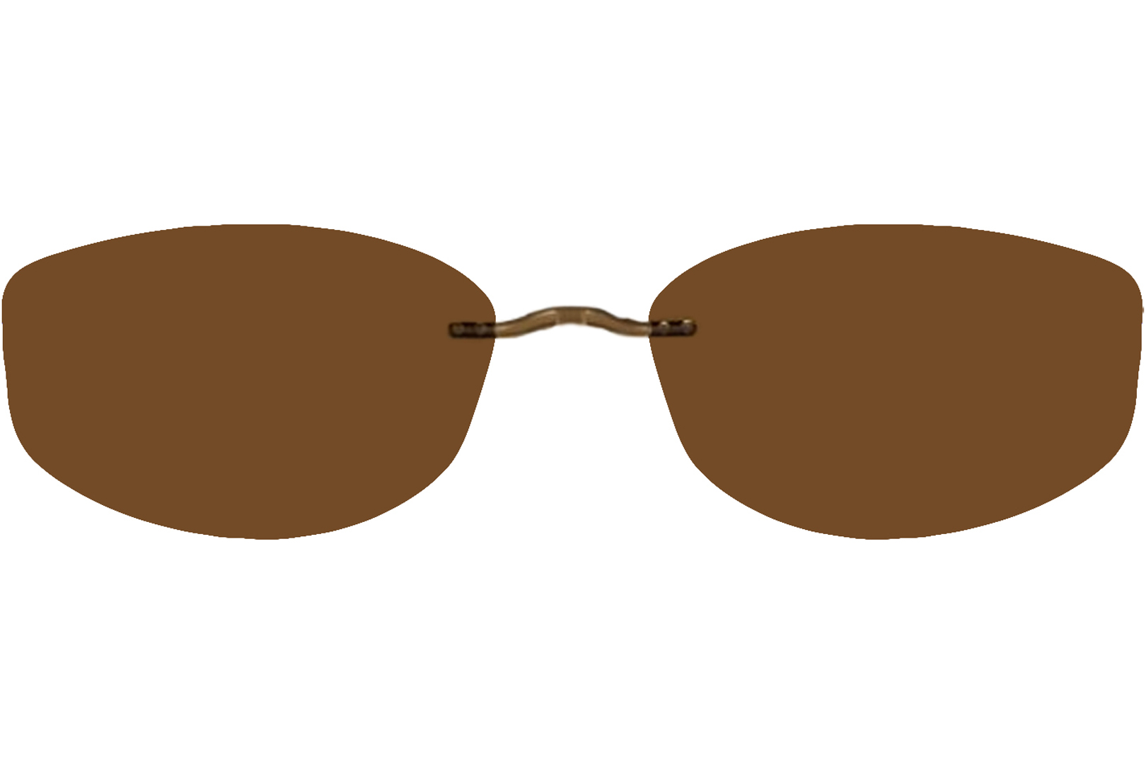 Silhouette Clip On Identity 5076 Polarized Sunglass Lenses Brown Ip 52x19 