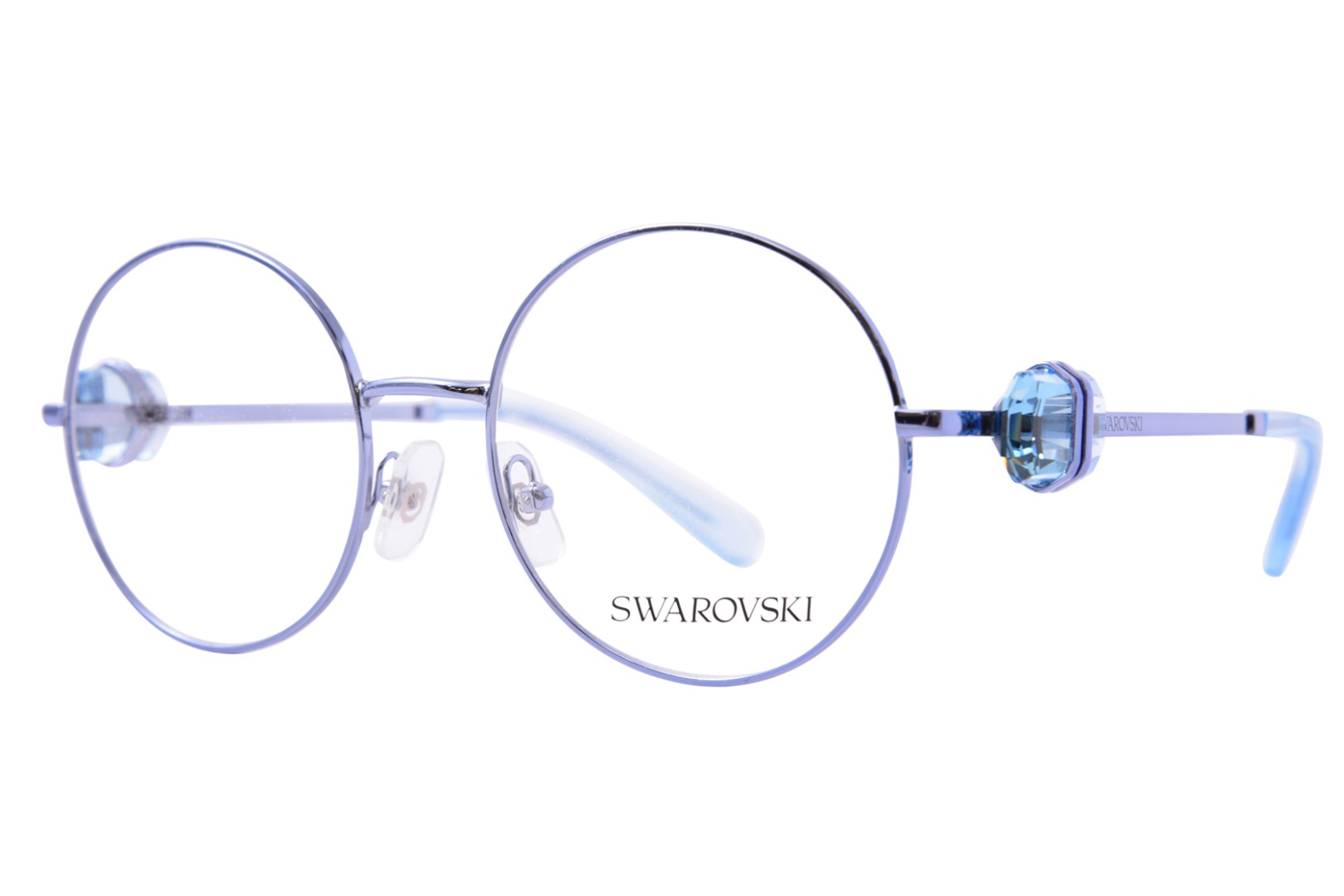 Swarovski Sk1001 4005 Eyeglasses Women S Blue Full Rim Round Shape 53 20 130