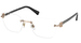 Bvlgari BV2244B Eyeglasses Women's Rimless Square Shape