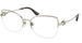 Bvlgari BV2246B Eyeglasses Women's Semi Rim Cat Eye