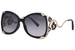 Caviar M6857 Sunglasses Women's Butterfly Shape w/Clear Crystals