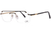 Cazal 7100 Eyeglasses Men's Semi Rim Rectangle Shape