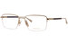 Chopard VCHD18M Eyeglasses Men's Semi Rim Rectangular Titanium Optical Frame