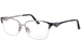 Diva 5521 Eyeglasses Women's Semi Rim Rectangle Shape