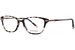 Ellen Tracy Havana Eyeglasses Women's Full Rim Rectangle Shape