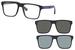 Emporio Armani Men's EA4115 EA/4115 w/ two Clip-ons Sunglasses