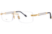 Fred FG50035U Eyeglasses Men's Rimless Rectangle Shape