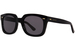 Gucci GG0912S Sunglasses Men's Square Shape - Shiny Black/Gold-Logo/Grey-005