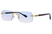 Gucci GG1221S Sunglasses Men's Rectangle Shape - Gold/Black/Gradient Blue 30-0% w/Elite AR-001