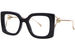 Gucci GG1567O Eyeglasses Women's Full Rim Butterfly Shape