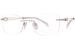 Line Art Aria XL2156 Titanium Eyeglasses Women's Rimless Square Shape