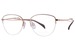 Line Art Brillante XL2177 Titanium Eyeglasses Women's Semi Rim Cat Eye