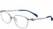 Line Art by Charmant XL2148 Eyeglasses Women's Semi Rim Titanium Optical Frame