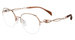 Line Art XL2164 Eyeglasses Women's Semi Rim Round Shape