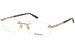 Mont Blanc MB0023O Eyeglasses Men's Rimless Rectangular Optical Frame