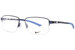 Nike 8141 Eyeglasses Men's Semi Rim Rectangle Shape