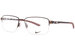 Nike 8141 Eyeglasses Men's Semi Rim Rectangle Shape