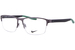 Nike 8153 Eyeglasses Men's Semi Rim Rectangle Shape