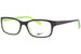 Nike Kids Youth Eyeglasses 5513 Full Rim Rectangle Shape - Black/White/Green Crystal - 001