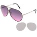 Porsche Design P8478 P'8478 Sunglasses Pilot w/Extra Interchangeable Lenses - Gunmetal/Gradient Pink - M