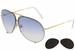 Porsche Design P8478 P'8478 Sunglasses Pilot w/Extra Interchangeable Lenses - Gold/Gradient Blue - W