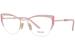 Prada PR-63YV Eyeglasses Women's Semi Rim Butterfly Shape