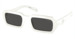 Prada PR A12S Sunglasses Women's Rectangle Shape - White/Dark Grey-17K08Z