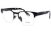 Prada PR A52V Eyeglasses Men's Semi Rim Pillow Shape