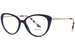 Prada VPR-06W Eyeglasses Women's Full Rim Round Shape