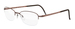 Silhouette Illusion-Nylor 4453 Eyeglasses Women's Semi Rim Rectangle Shape