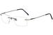 Tuscany Men's Eyeglasses Chassis Stainless Steel Rimless Optical Frame - Blue - R-09