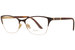 Versace 1218 Eyeglasses Women's Semi Rim Cat Eye Optical Frame