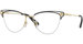 Versace VE1280 Eyeglasses Women's Semi Rim Cat Eye