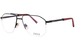 Zilli ZI60070 Eyeglasses Men's Semi Rim Rectangle Shape