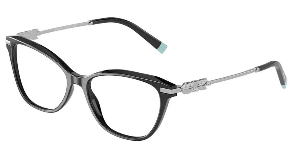 Tiffany And Co Tf2219b 8001 Eyeglasses Women S Black Silver Full Rim 54 16 140